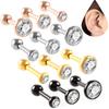 3 Pcs Shiny Rhinestone Stud Earrings Women Charm Jewelry Gift Luxury