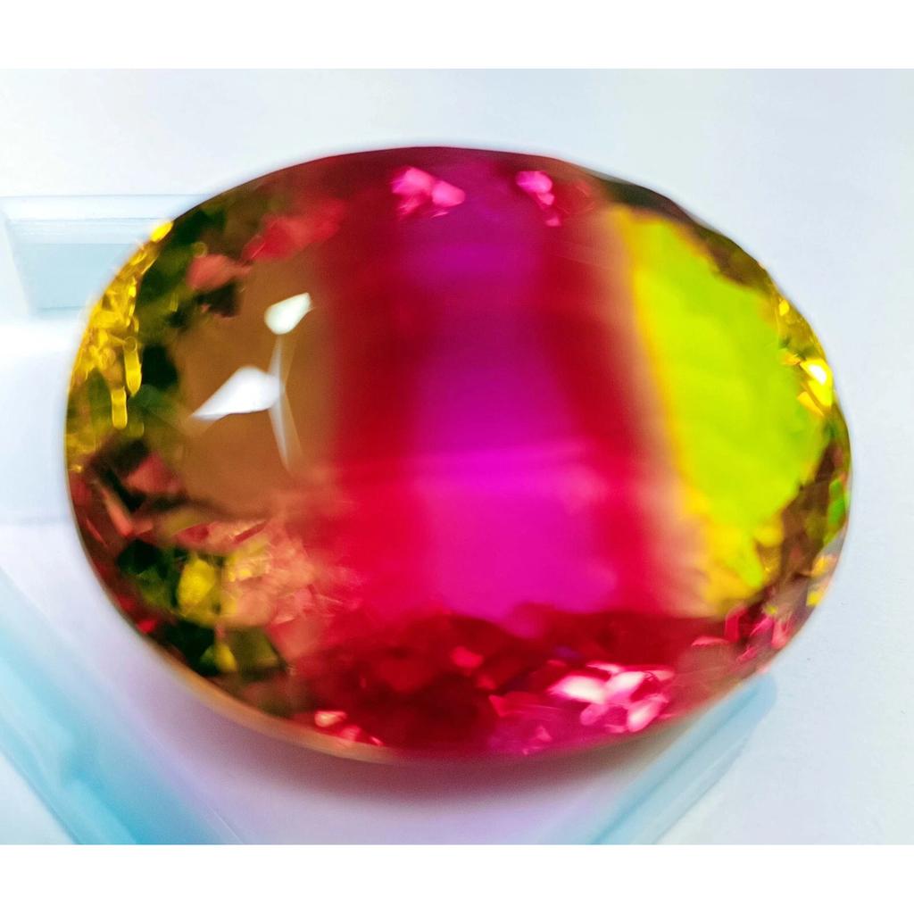 Stunning Ametrine Bi-Color Natural Oval Cut 84 Ct Certified Loose Gemstone