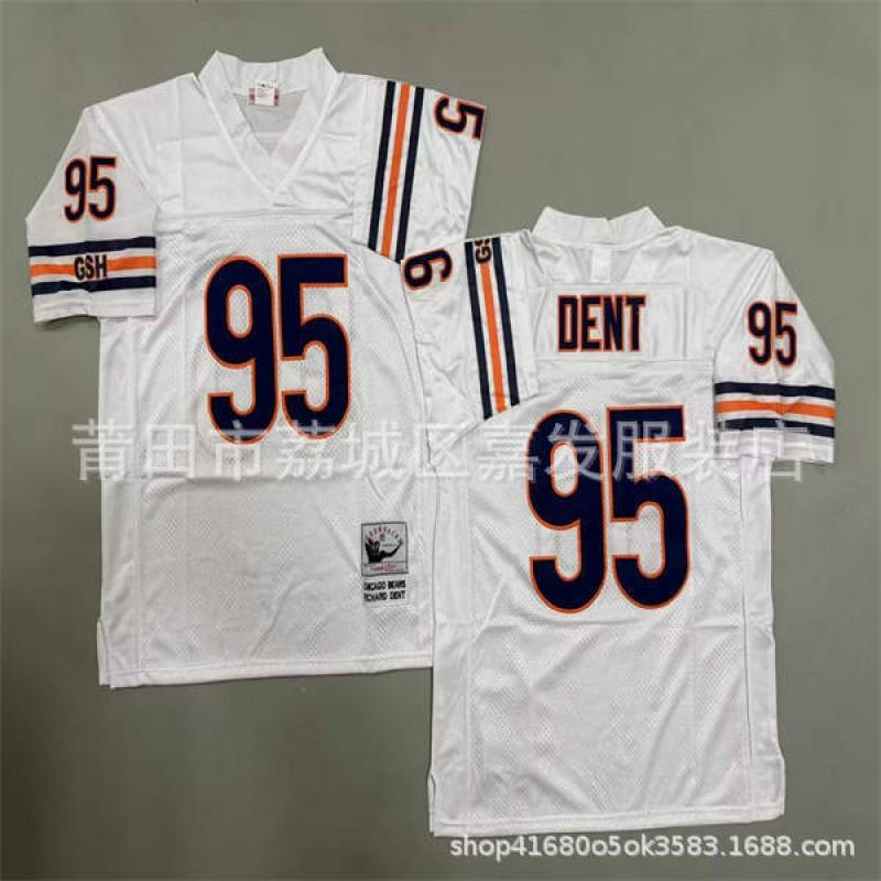 Chicago Bears Vintage NFL Football Jersey Mens Cotton Embroidered Retro Sports Apparel Size S To XXXL