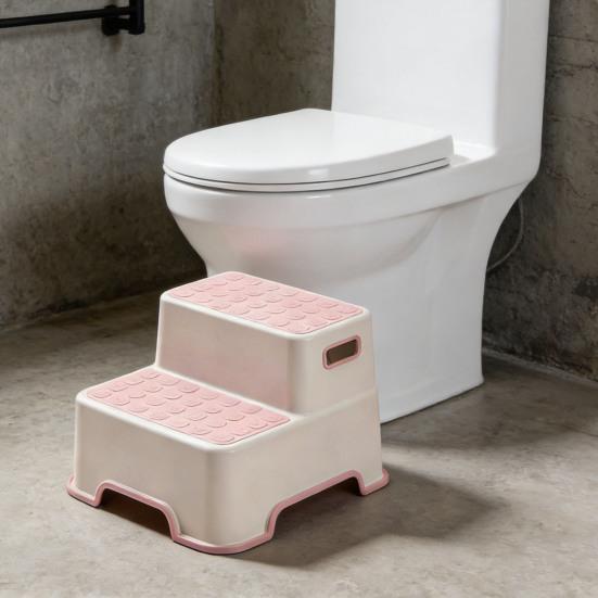 Туалетный стул-подставка Многофункциональный Регулируемый Нескользящая поверхность Эргономичный дизайн Для детей и взрослых Средство от запора