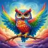 HuaCan Diamond Painting DIY Kit Owl Picture Full Drill Mosaic Animal Paintings Embroidery Home Decor