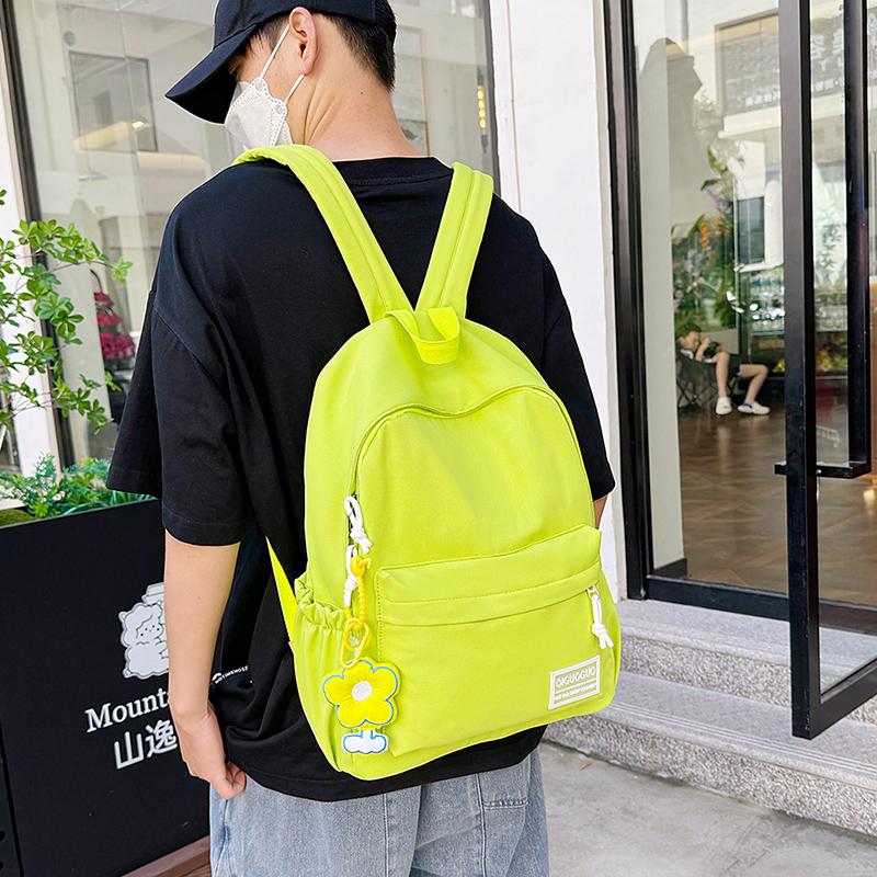 Nylon Student Backpack Bow Printed for Girls Women Schoolbag Adjustable Strap Travel Bag Cute Knapsack