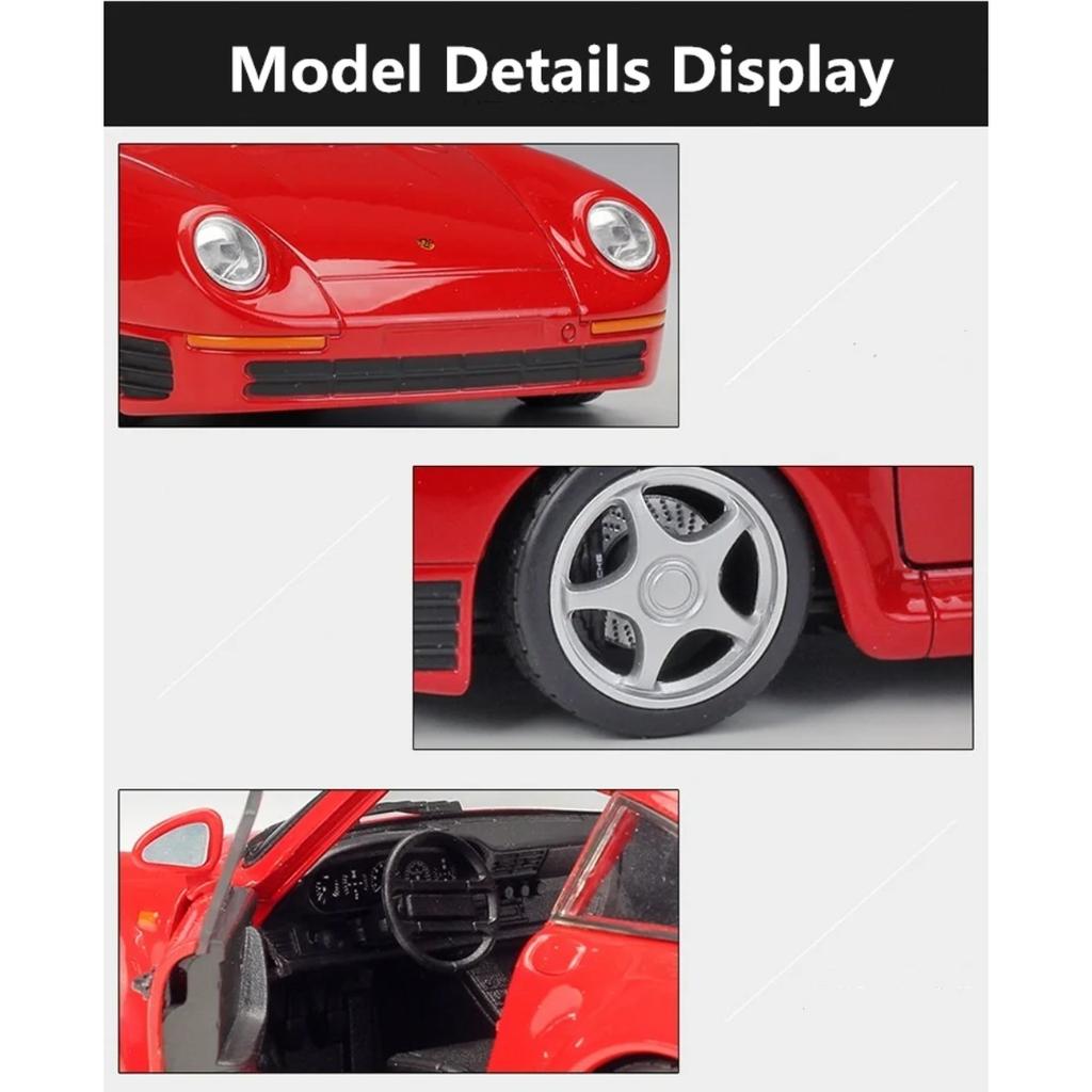 Welly 1/24 Porsche 959 Сплав Спортивный Автомобиль Модель Литьевой Металл Классический Гоночный Транспорт Средство Модель Автомобиля Симуляция Коллекция Детская Игрушка Подарок