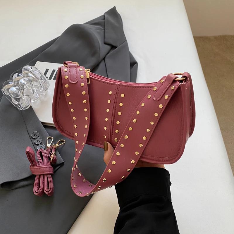 Повседневная женская сумка через плечо из искусственной кожи высокого качества с внутренним карманом на молнии