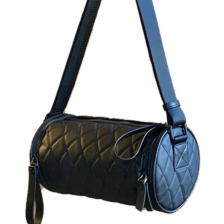 Летняя модная сумка-цилиндр Diamond, женская, с широким плечевым ремнем, модная сумка-ведро Oxford на одно плечо, сумка-подушка через плечо