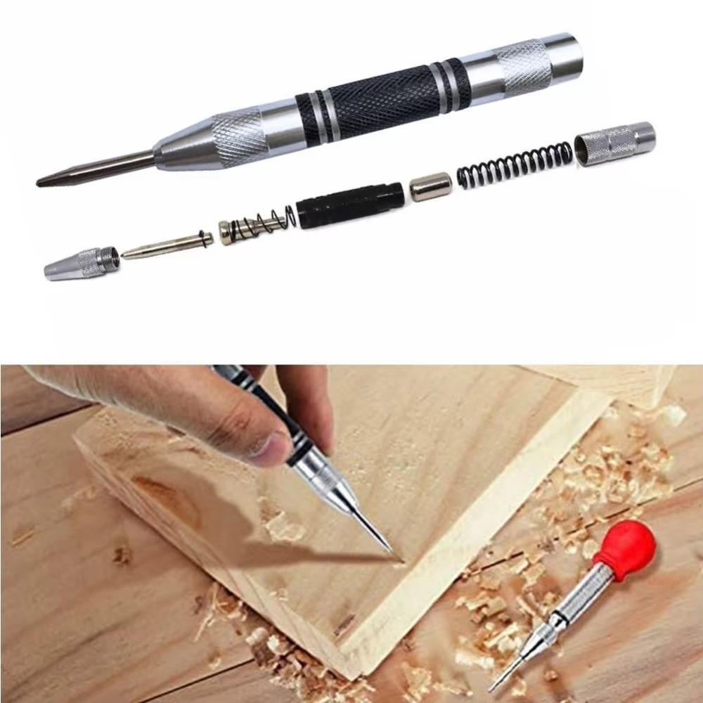 High-carbon Steel Automatic Center Punch Spring Type Hole Marker Punch  Carpentry Tool