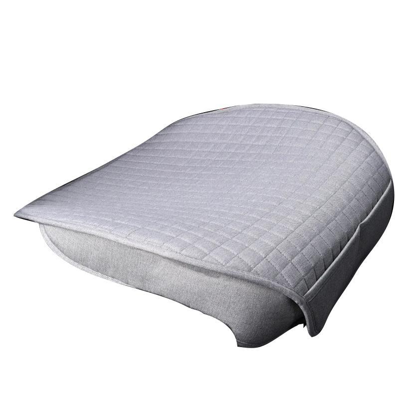 SEAMETAL Flax Car Seat Cover Four Seasons Front Linen Fabric Cushion Breathable Seat Protector Mat Pad