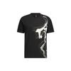 Casual Breathable Round Neck Sports Short Sleeve T-shirt Men Tops Black HE5168