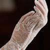 Full Finger Short Lace Gloves Floral Costume Accessories Elegant Wedding Gloves  Women