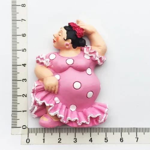 Магнит на холодильник Тенерифе Испания Барселона Туристические сувениры Танцор фламенко Малага Холодильник 3D Магнитные наклейки Идеи подарков