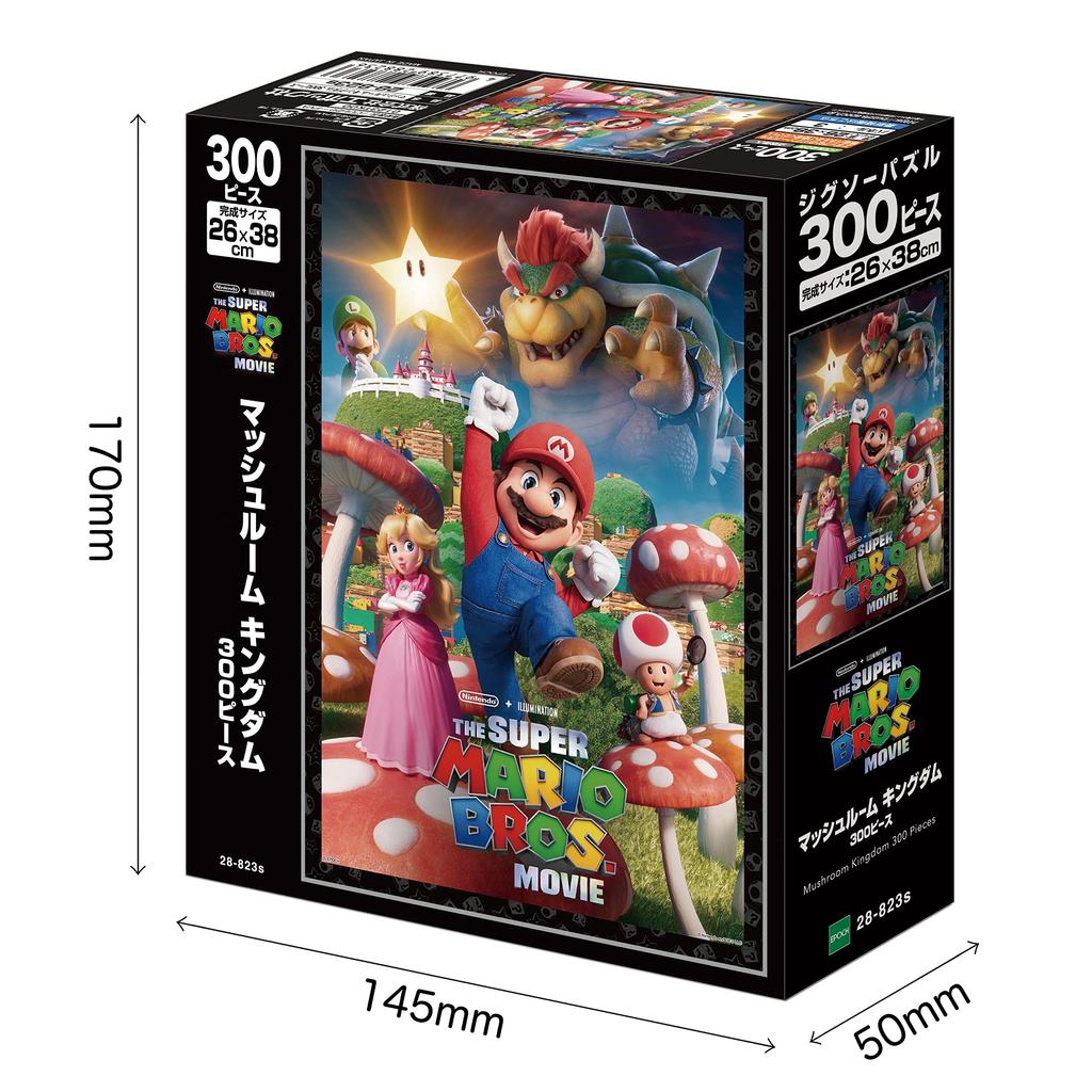 Epoch Пазл из 300 деталей Super Mario Mushroom Kingdom 300 деталей x с клеем и лопаткой с билетом на счет EPOCH (26 38см) 28-823с