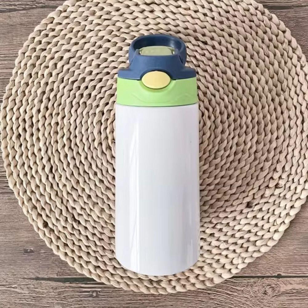 Fashion 12oz Sublimation Straight Sippy Cup Flip Top Double Kids Bottle Stainless Steel Double Wall Gifts Sippy Bottle