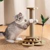 Multi-functional Cat Climbing Rack Wear-resistant Vertical Integrated Pet Toy Brown