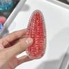 2Pcs Fake Corn Squeeze Toy Anxiety Stress Relief Transparent Corn Pinch Sensory Toy Teens Adults Soft TPR Calming Vegetable Fidget Toy