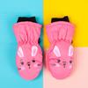 Мультяшные кроличьи ветрозащитные детские варежки для мальчиков и девочек, толстые, теплые, спортивные, детские лыжные перчатки, водонепроницаемые