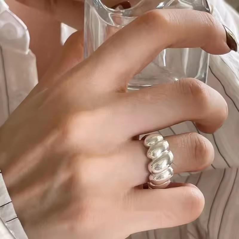 VENTFILLE 925 Sterling Silver Frosting Ring For Women Minimalist Irregular Versatile Fashion Elegant Jewelry Gift Dropshipping