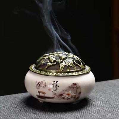 1 шт. Новая Мода Счастливое Украшение Дома Для Благовоний Черная Глазурь Диск Благовонница Керамическая Подставка для Благовоний Для Дома В Помещении