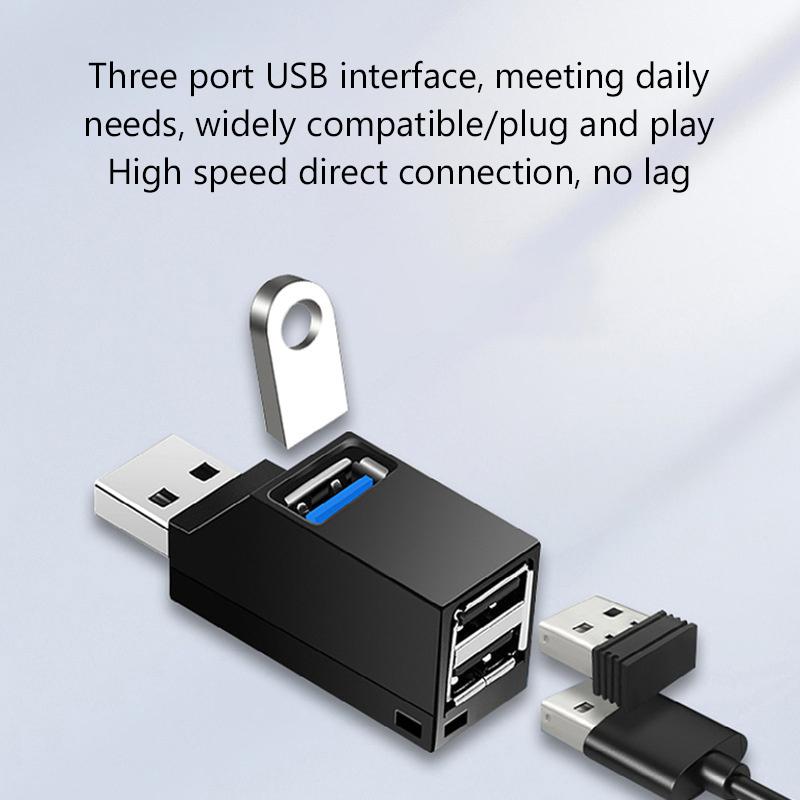 Высокоскоростной USB 3.0 концентратор-адаптер-удлинитель, мини-разветвитель, 3 порта для передачи данных, USB-разветвитель, док-станция для ПК, ноутбука, комплектующие