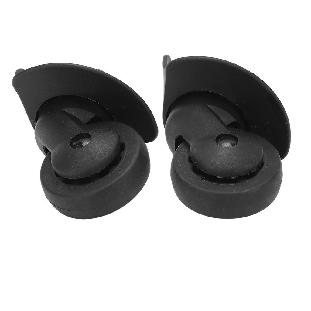 1 Pair Luggage Swivel Casters Plastic Mute Suitcase Swivel Wheel Repalcement Black A65