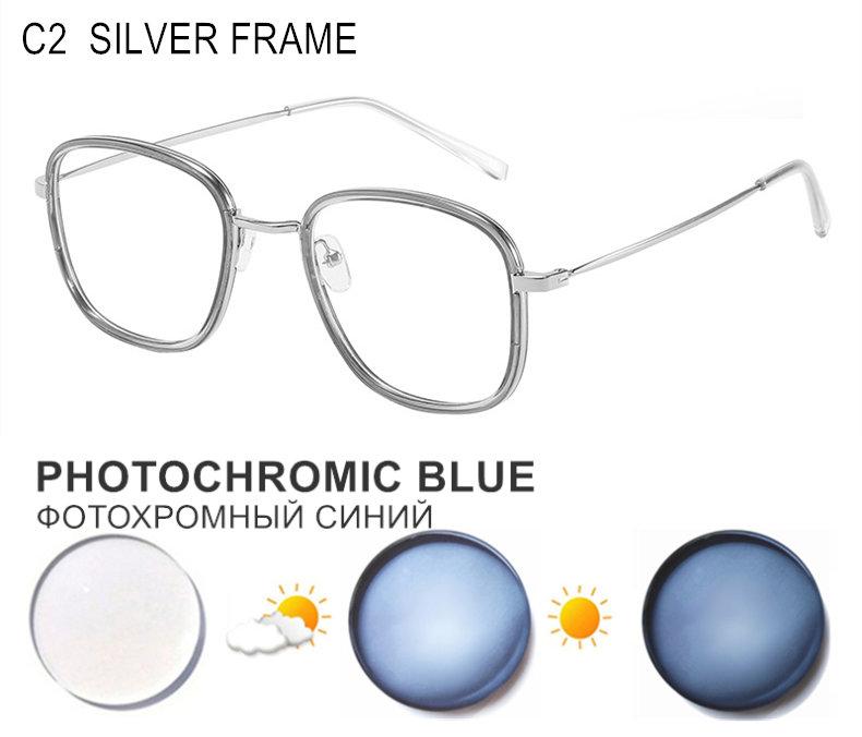 Очки по рецепту для близорукости женщин мужчин фотохромные или линзы, блокирующие синий свет близорукость или астигматизм индивидуальный UF144