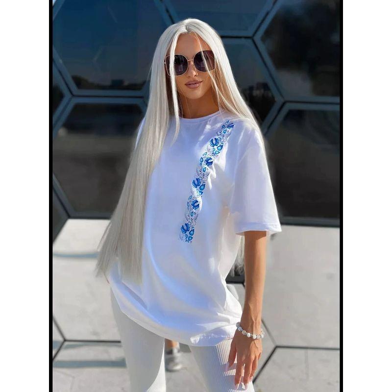 Fashionable Printed Cotton T-shirt Western Style Loose Print Short Sleeve T-shirt Top