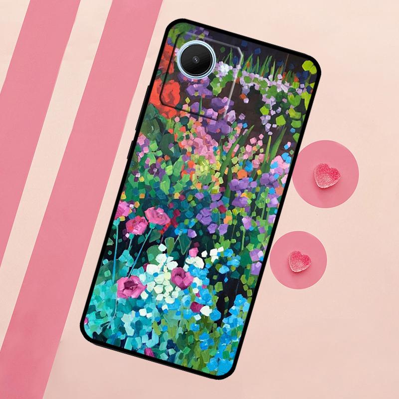 Яркий Цветочный Рисунок Арт Для Realme 15 Pro 10 11 12 13 14 Pro Plus GT7 C67 C65 C63 C61 C55 C53 C51 C35 C71 C75 Чехол
