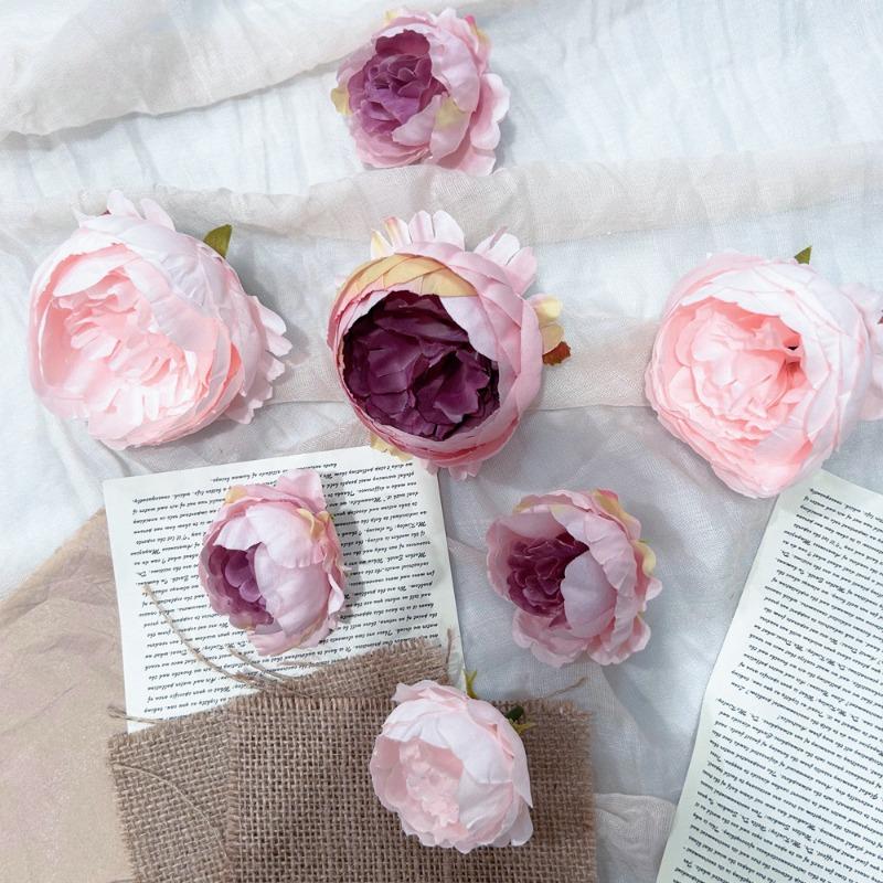 Искусственные головки пионов, Домашние материалы, Аксессуары для цветочных композиций, Фоновые цветочные стены, Украшения из искусственных цветов