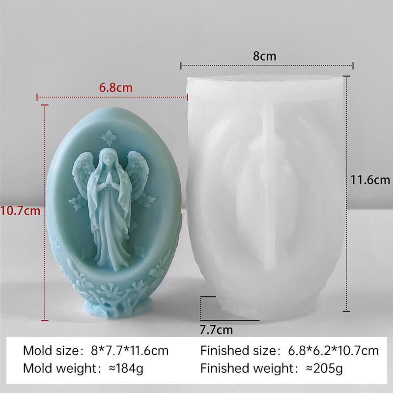 3D форма для силиконовых пасхальных яиц, ручная работа, ароматическая свеча, гипсовые украшения, моды, сделай сам, Дева Мария, Иисус, пасхальное украшение, изготовление поделок