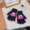 Cute Coral Fleece Gloves Candy Color Thick Warm Plush Gloves