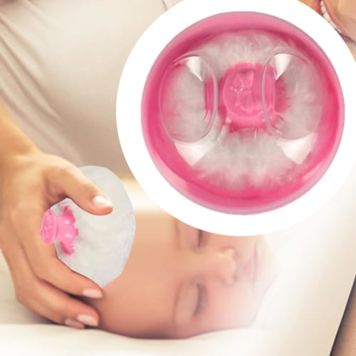 Domezen Body Powder Puff & Container - Baby Powder Box with Included Puff for After-Bath Skincare - Portable, Everyday Care, Travel Essentials for Bab