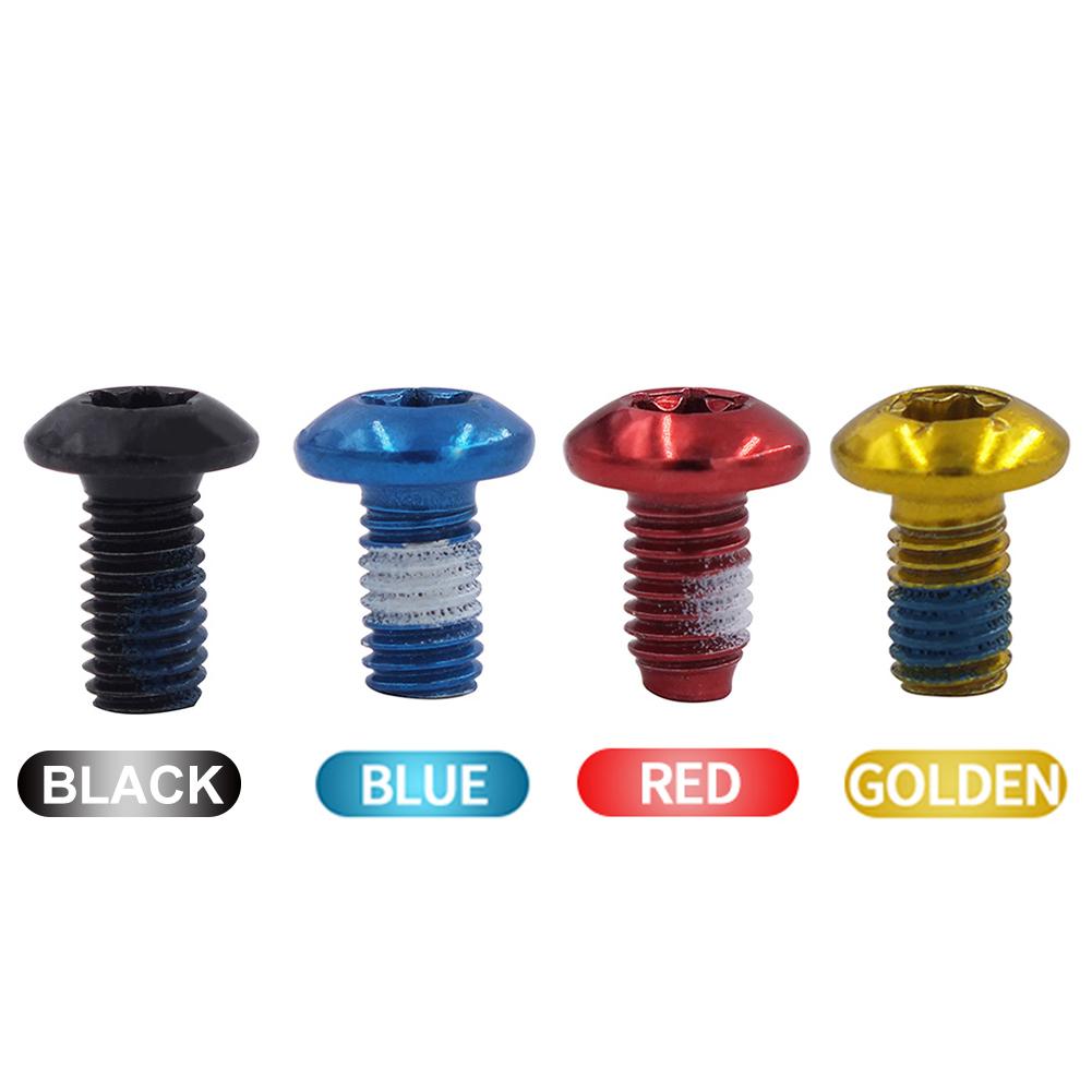 12pcs Bicycle Disk Brake Rotor Bolts Lightweight Steel Repair Accessories Mountain Bike Color Non-slip Disc Screw