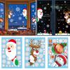 7Styles with Static Christmas Decor Christmas Stickers Scenes Decorated Walls Plastered Snowman Window Glass Sticker
