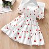 Kids Girls Fashion Short Sleeve Polka Dot Dress Stylish Dress for Children Baby Girls