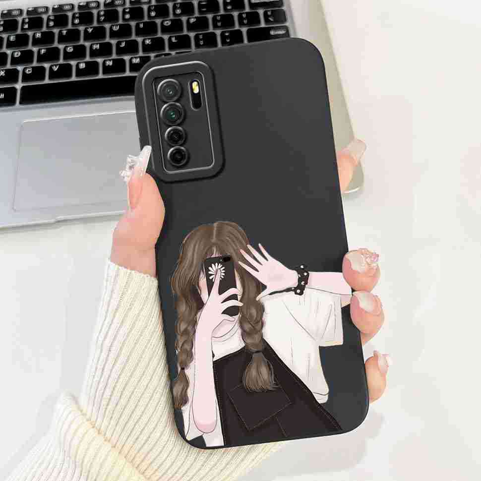 Для Huawei Nova 7 SE CDY-AN00 Мягкий Силиконовый Модный Чехол с Цветами Для Huawei Nova7 SE Nova 7se 6.5" Милый Мультяшный Защитный Бампер