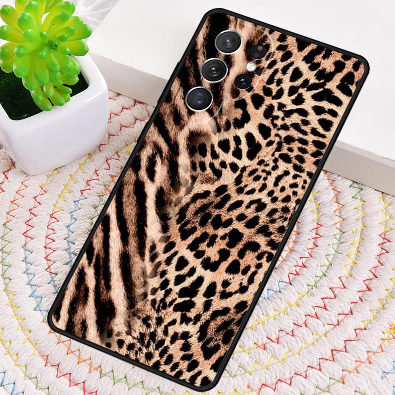 Силиконовый чехол для телефона с текстурой под леопардовый принт Для Samsung Galaxy note 10 pro S26 S25 S24 S23 S22 S21 Plus S25Ultra Capa Cover