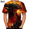 Футболки с принтом Summer Dragon 3D для мужчин, модные, индивидуальные, крутые мужские футболки