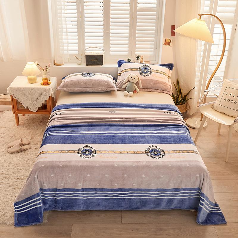 Nordic Flannel Printed Sofa Blanket Spring And Autumn Thin Office Nap Blanket Multi Functional Shawl For Adults And Children