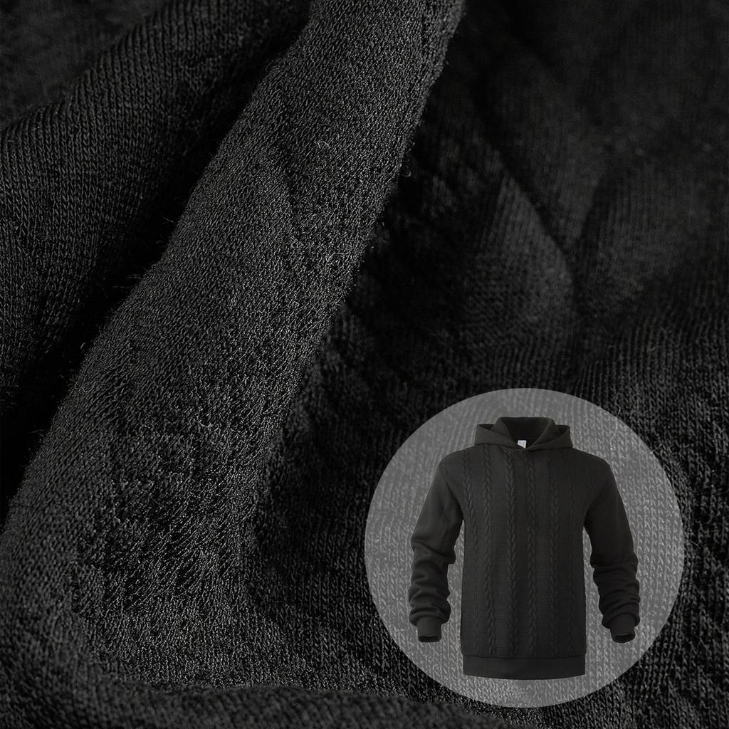 Мужское худи однотонное повседневное модное с длинным рукавом пуловер толстовка