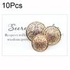 10PCS Carved Golden Hollow Buttons Clothing Handmade Sewing DIY Fashion European Decorative