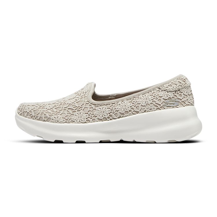 Skechers Тканевые кеды-слипоны Спортивные Удобные Прочные Дышащие Легкие Низкие Повседневная обувь Женские кроссовки Серый Коричневый 8730068-TPE