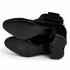Great CHANEL short boots black Velor Women 35 G35184 Used
