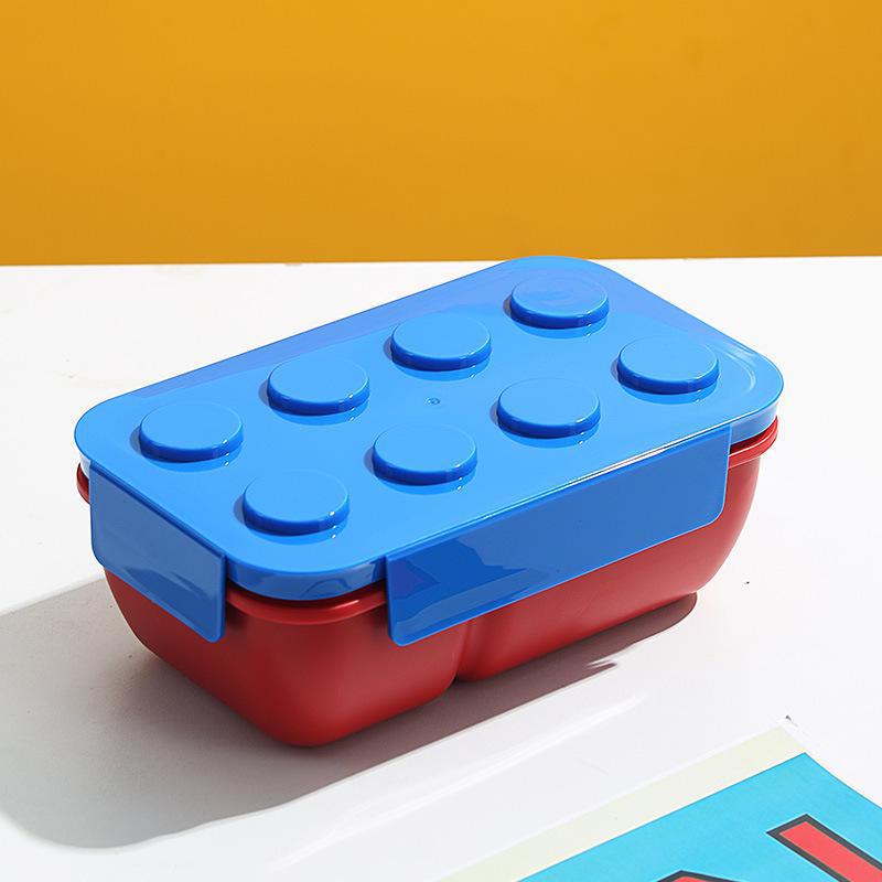 Двухслойный контейнер для завтрака DIY Building Block – контейнер для пикника, салата и фруктов с возможностью разогрева в микроволновой печи для детей