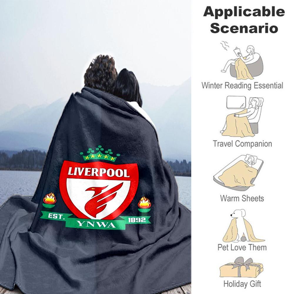 Liverpool Football Blanket Durable Comfort Perfect For Couch Bedding Picnics For All Seasons Digital Print Perfect Gift For Relatives And Friends