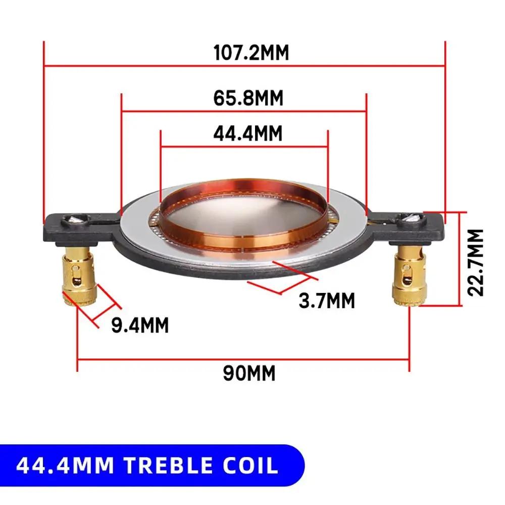 1 шт. титановая пленка твитера звуковая катушка мембрана DIY части 34,4 44,4 51,3 72,2 74,5 мм сердечник высокочастотный динамик ремонт аксессуары черный
