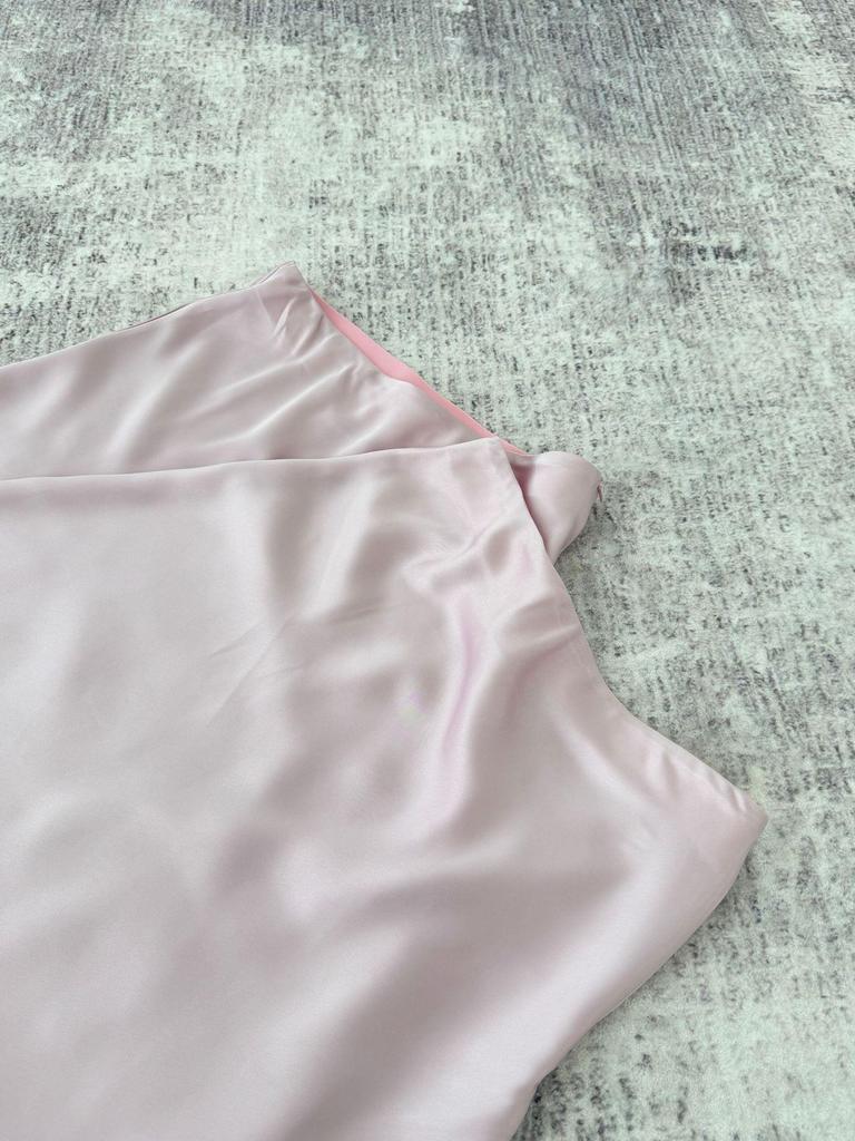 Летняя юбка-трапеция с высокой талией из атласа 2024 года для женщин