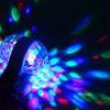 Auto Rotating Crystal Strobe RGB Lamp Dual Head DJ Stage Lamp Bulb E27 LED Bulb Halloween