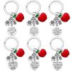 Teacher's Day Apple Laser Alloy Keychain & Bag Tag Pendant