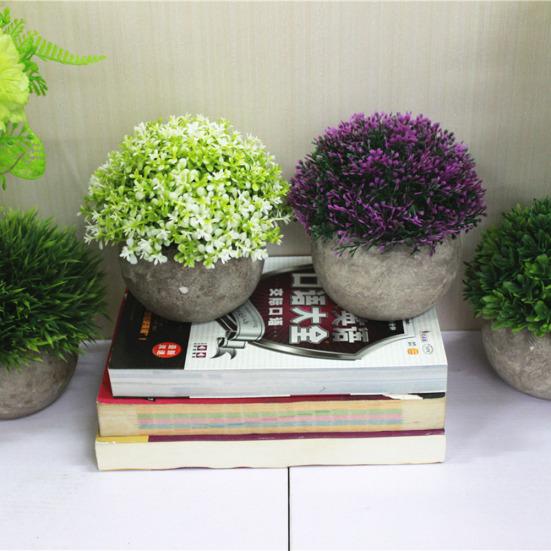 Искусственный цветок растение трава бумажная целлюлоза горшок бонсай орнамент садовый стол декор