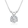 New 1ct Three Claws Moissanite Pendant Neclace for Women Solid S925 Sterling Silver Moissanite Diamond Chain Wholesale