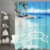 Ocean Beach Coconut с текстом there is aways a reason Занавеска для душа, Декоративная занавеска для душа для ванной комнаты, Водонепроницаемая занавеска для душа